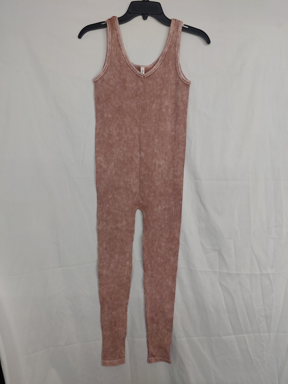 Zenana Outfitters Mauve Ribbed Tank One-Piece Bodysuit